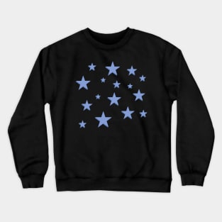 Purple star pattern - white background Crewneck Sweatshirt